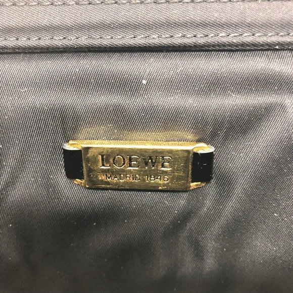 LOEWE Leopard Mini/Cosmetics Pouch Bag Vanity bag Leather Brown/GoldHardware - Picture 5 of 16